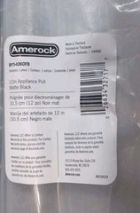 Amerock BP54060FB – 12in Amerock BP54060 Appliance Pull Matte Black Brand New