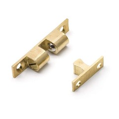 10 PCS 50mm Furniture Cabinet Door Brass Dual Ball Roller Catch Latch Hardware