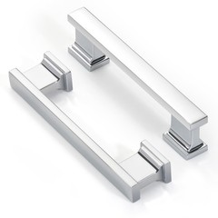 10 PCS Chrome Plated Cabinet Handles 3.75 Inch 96mm Hole Centers Zinc Alloy