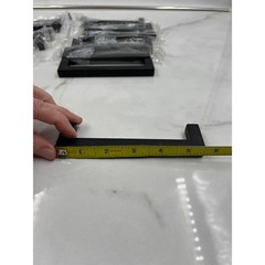Matte Black Cabinet Pulls 5 Inch Hole Center Square Bar Drawer Handles 12 Pack