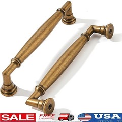 Heavy Duty Brass Cabinet Pulls 10 Pack Vintage Handles Cupboards Drawers Doors