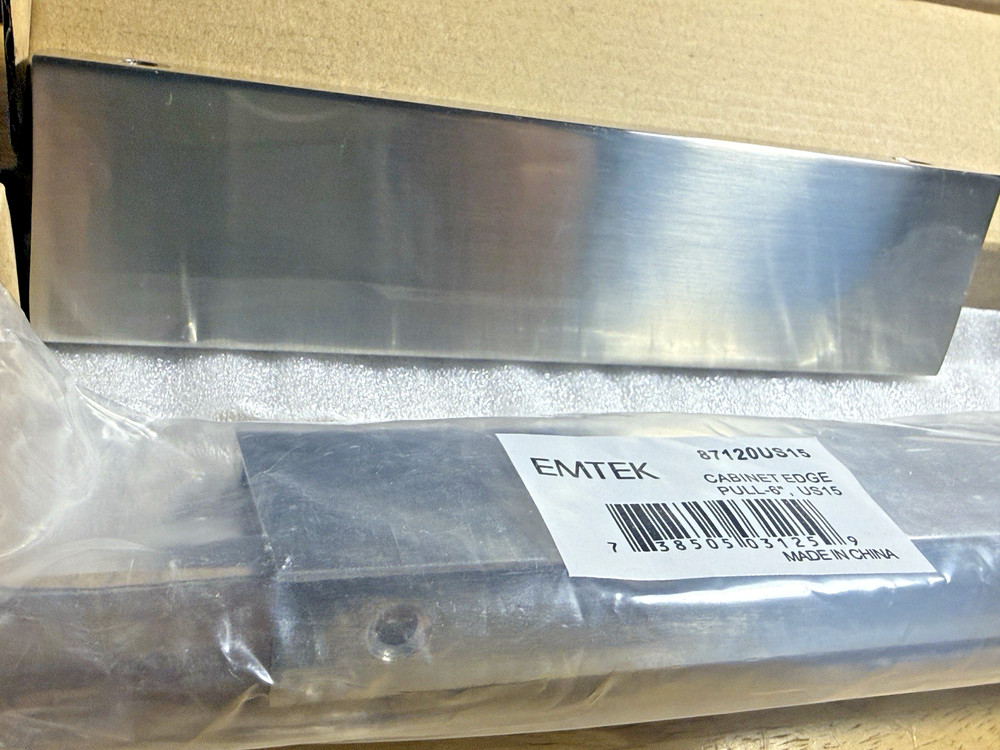 Bundle of 2 Emtek 87120US15 Edge-7” 1/4 Finger Cabinet Pulls – 2 packs