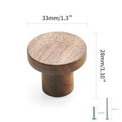 pcs Walnut Wood Round Chinese-Style Cabinet Door Handles Cabinet 4 Walnut wood