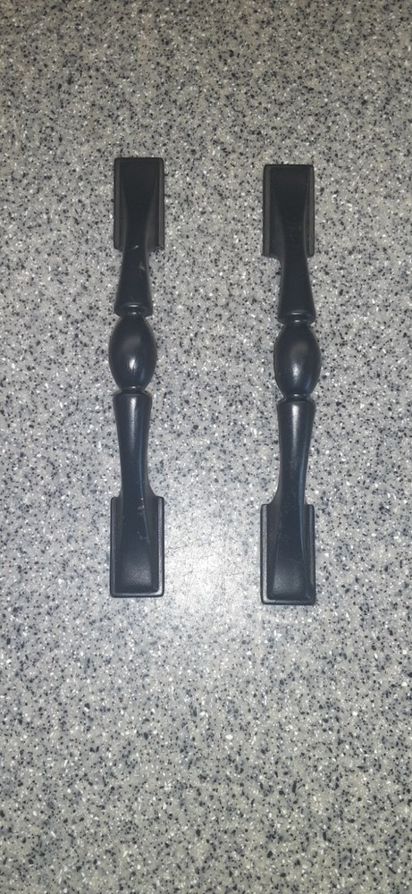 2 Amerock Sterling Traditions 1302-1 black Cabinet Pulls. Read