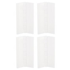 4Pcs 75x45mm Inch Acrylic Hinges Mini Hardware Folding Hinge for Box White