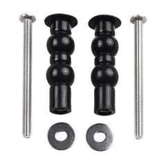Replacement Toilet Hinge Screw Expanding Rubber Bolt Top Nuts (2 Pack)