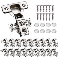 20 Pack Soft Close Cabinet Door Hinges for 1/2 Partial Overlay Cupboard, 100 …