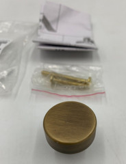 Pottery Barn Linden Cabinet Knob Tumbled Brass 1″ H8