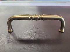 Keelwr Brass E70 drawer Pull 3.5 In CC Antique Brass Finish-made In USA