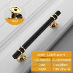 T Bar Pull Handle Alloy Kitchen Bathroom Cabinet Drawer Hardware Knob Black Gold