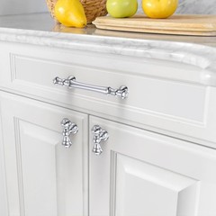 Asidrama 10 Pack 3.75 Inch(96mm) Polished Chrome Kitchen Cabinet Handles, Cabine