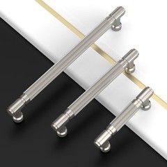 Asidrama 10 Pack 5 Inch(128mm) Brushed Satin Nickel Cabinet Pulls Knurled