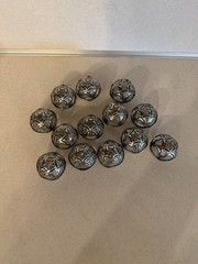 Silver Cabinet Hardware Pulls Knobs Openwork Scroll Geometric Drawer Handles