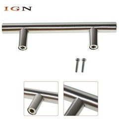 30pcs Cabinet Kitchen Door Brushed Stainless Steel T Hollow Furniture Handle