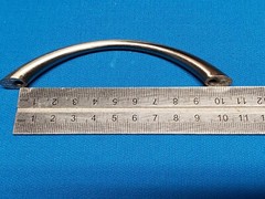 3 3/4″ (96mm) Centers Pull in Brushed Nickel. cabinet hardware