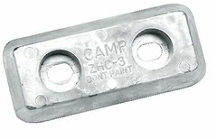 CAMP Hull Plate Zinc, Length 6 1/4″, Width 2-3/4″, Thickness 3/4″, Slo