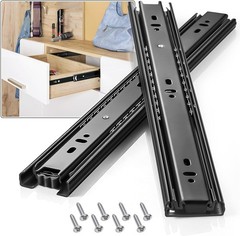 Drawer Slides 1 Pair Full Extension 10 12 14 16 inch Side Mount Rails Dresser C