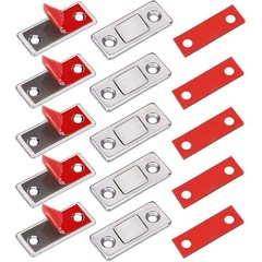 Cabinet Magnetic Catch Jiayi 5 Pack Ultra Thin Door 5 Pack, Silver