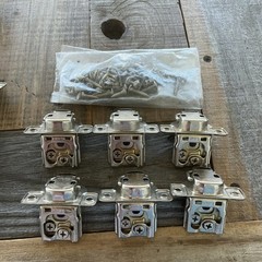 Cabinet Door Hinges – Lot of 42 Steel Nickel Plated / 1-1/2” and 1-1/4”