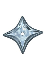 Rejuvenation Star Cabinet Knob Back Plate Brushed Chrome No knob