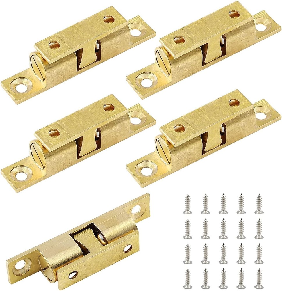 5Pcs 2.75″/ 70mm Double Ball Tension Roller Catch Latch Solid Brass Hardware …