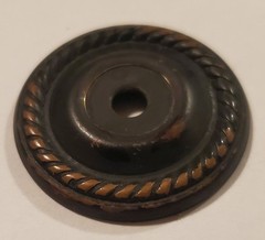Lot of 12 Cabinet Hardware 6 Handles 9 Knobs Rope Design w/ Screws Dk Brown