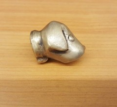 Brass Drawer Cabinet DOG Figurine Handle Knob Pulls Cupboard Vintage Home Decor