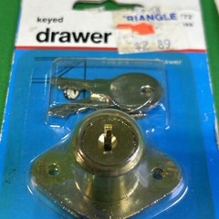 NEW 3 BRASS PLATED Drawer and Cabinet CAM Lock
