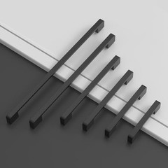 10 Pack 7-1/2″(192mm) Cabinet Pulls 7-1/2″/192MM Hole Center Matte Black
