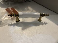 Gatehouse Ceramic And Brass Hardware Pull Handle vintage,New, Set of 10