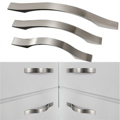 Modern Stainless Steel Kitchen Cabinet Drawer Cupboard Handles Brushed Nickel US