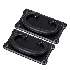 Pull Handle, 2 Packs 3 Inch Furniture Ring Pulls with Hole spacing 75mm Black