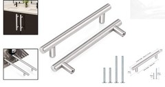 Stylish 128mm Brushed Nickel Cabinet Handles, 5 Pack – Perfect for Modern Homes