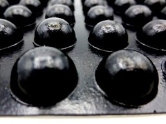 Stick-On Rubber Pads – Durable Polyurethane, Black – 5/8″ Pad, 5/16″ Tall