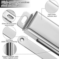 2 Pcs Magnetic Door Catch 150lb Heavy Duty Size: 2.95 inch