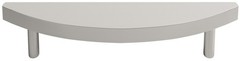 Hapny Home HM550 Half Moon 4″ Center to Center Modern Designer – Nickel