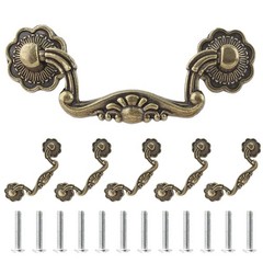 Uenhoy 6 Pcs 3 Inch Bail Handle Drop Pulls 3 Hole Spacing, Bronze