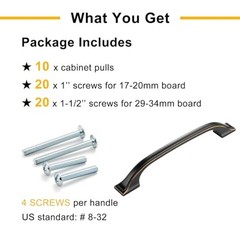 3 Inch Screw Spacing Footed Arch 3 In Hole Distance Oil Rubbed Bronze 10 Pack