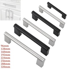 Stainless Steel T bar Kitchen Cabinet Door Handles Cupboard Drawer Pulls Knobs