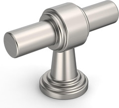 Amerdeco 10 Pack Brushed Satin Nickel Cabinet Knobs 1.46 Inch(37mm) Single Hole