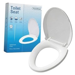 Elongated Toilet Seat 18.5″, Soft Close Quiet Lid, Top & Bottom Mount, Never