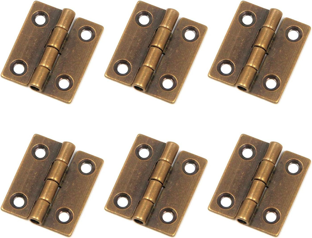 Small Hinges for Wooden Box,1 Inch Mini Hinge with Mounting Screws Butt Hinges B