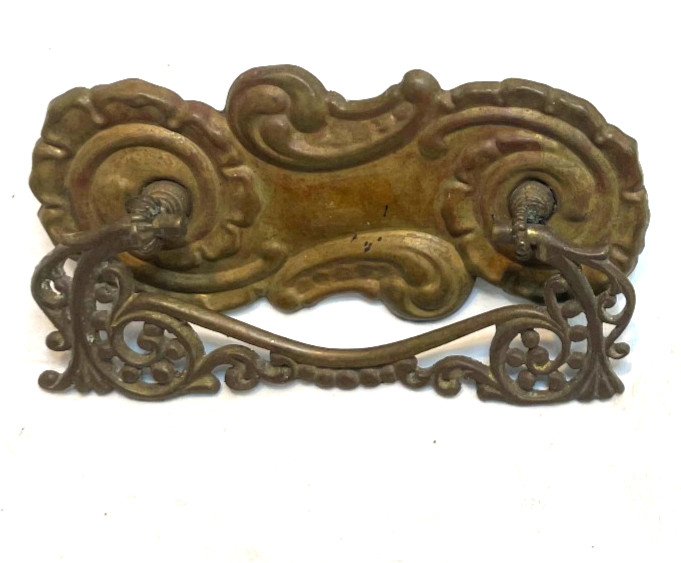 Antique Brass Drop Bail Handles Drawer Pulls Gold – Lot of 2