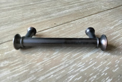 1 Brass Metal 3.75″ Cabinet Drawer Pull Bronze with Copper Highlights – Salvaged