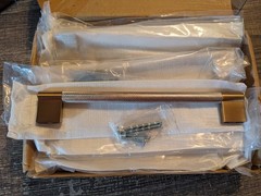 10 Pack 7.5″ Hole Centers Champagne & Nickel Cabinet Handles Drawer Pulls