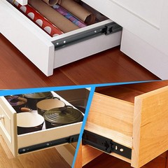 12 Inch Drawer Slides 1 Pairs (2pcs) Side Mount Rails – Heavy Duty Full Extensio