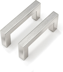 30 Pack 5 Inch Brushed Nickel Cabinet Pulls Square Drawer Handles Silver Kitchen