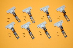 8 Mini Euro 26mm Concealed Inset Self Closing Hinges: Kitchen Cupboard Wardrobe