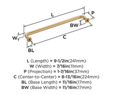Amerock BP36963CZ Factor 8-13/16″ (224mm) Cabinet Pull Champagne Bronze
