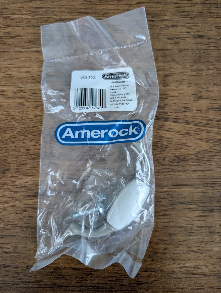 Amerock 263W satin finish Chrome 3″cc Arch Handle Pull with White Ceramic Inset